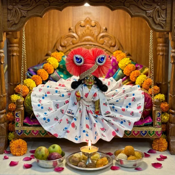 Laddu_Gopal_White_Cotton_Poshak_with_Pagdi