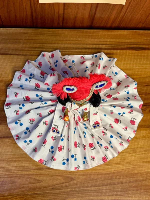 Laddu_Gopal_White_Cotton_Poshak_with_Pagdi