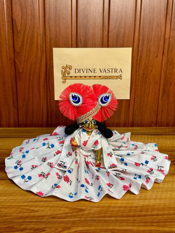 Laddu_Gopal_White_Cotton_Poshak_with_Pagdi