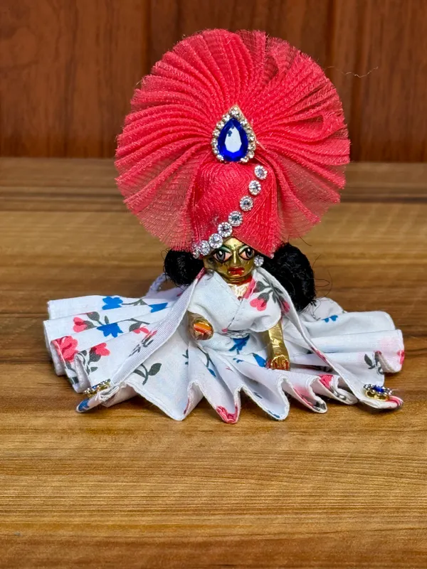 Laddu_Gopal_White_Cotton_Poshak_with_Pagdi