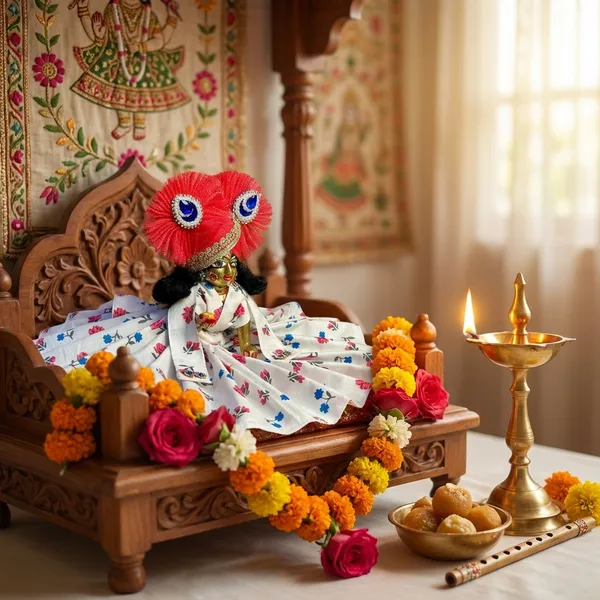 Laddu_Gopal_White_Cotton_Poshak_with_Pagdi