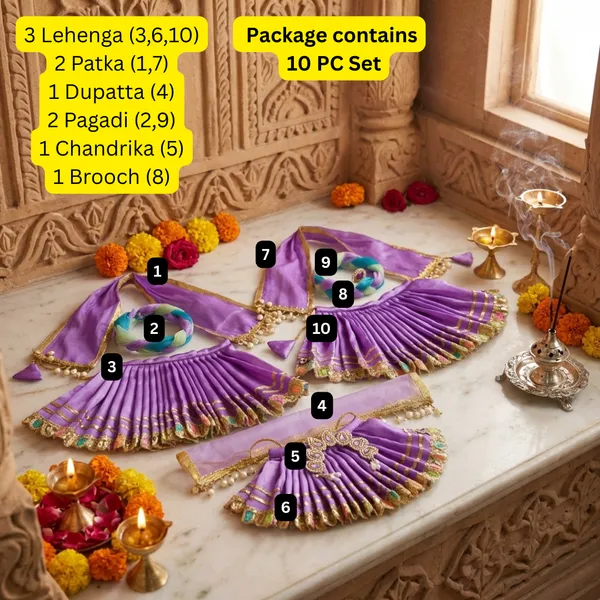 Jagannath_Ji_Lavender_Satin_10_pc_Dress_Set