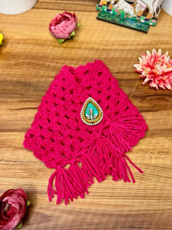 Premium_Wool_Hot_Pink_Shawl_for_Laddu_Gopal_|_Mata_Rani