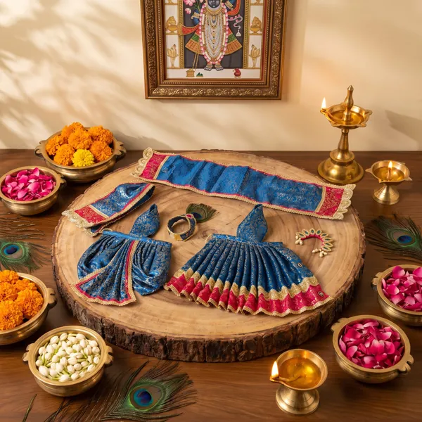 Radha_Krishna_Royal_Blue_&_Pink_Dress_Set