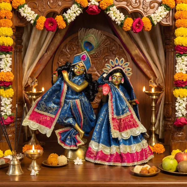 Radha_Krishna_Royal_Blue_&_Pink_Dress_Set