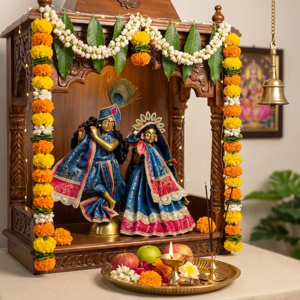 Radha_Krishna_Royal_Blue_&_Pink_Dress_Set