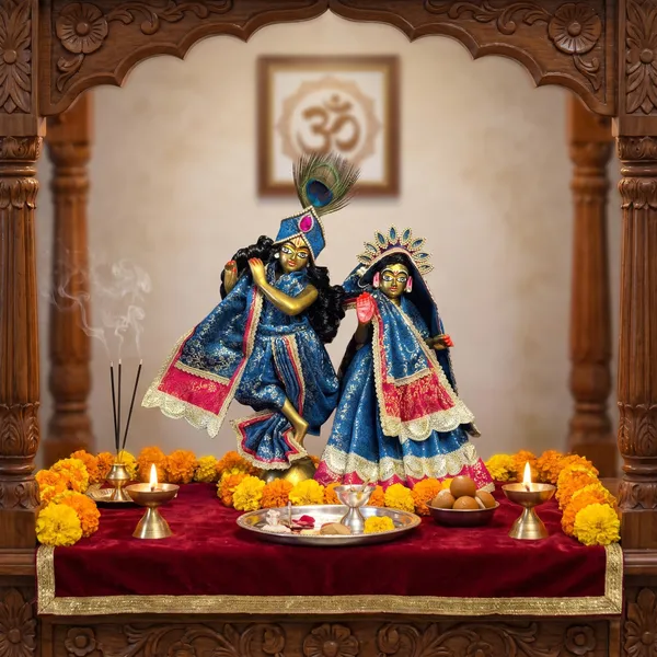 Radha_Krishna_Royal_Blue_&_Pink_Dress_Set