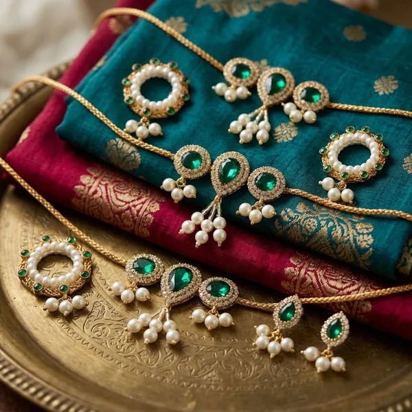 Green_Jewellery_Set_for_4"_Idol_Jagannath_Ji_Family