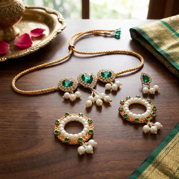 Green_Jewellery_Set_for_4"_Idol_Jagannath_Ji_Family