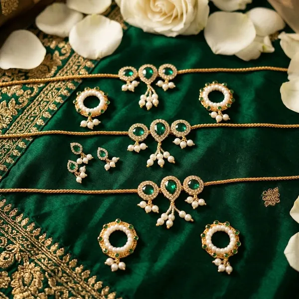 Green_Jewellery_Set_for_4"_Idol_Jagannath_Ji_Family