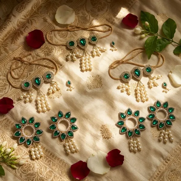 Green_Jewellery_Set_for_5-6"_Idol_Jagannath_Ji_Family