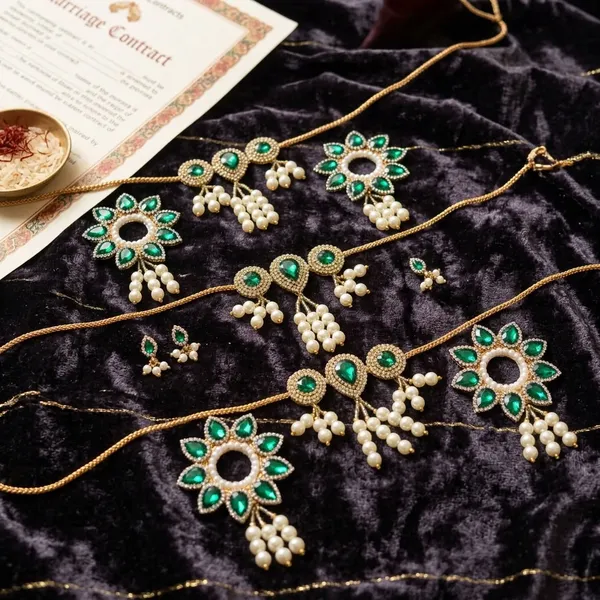 Green_Jewellery_Set_for_5-6"_Idol_Jagannath_Ji_Family
