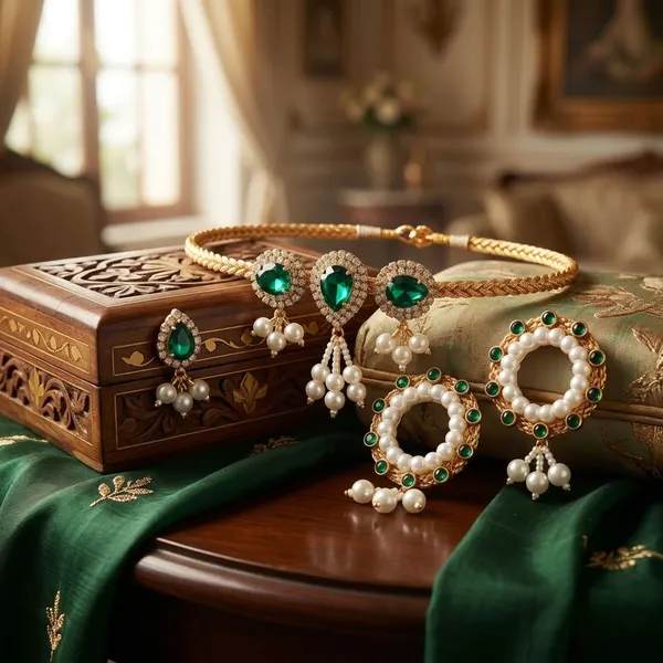 Green_Jewellery_Set_for_5-6"_Idol_Jagannath_Ji_Family