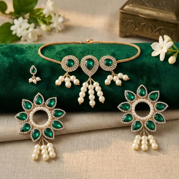 Green_Jewellery_Set_for_5-6"_Idol_Jagannath_Ji_Family