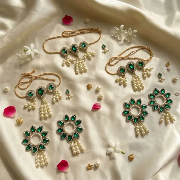 Green_Jewellery_Set_for_7-8"_Idol_Jagannath_Ji_Family