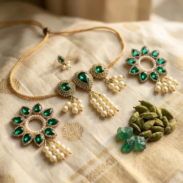 Green_Jewellery_Set_for_7-8"_Idol_Jagannath_Ji_Family