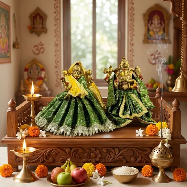 Green_Lakshmi_Ganesh_Ji_Poshak