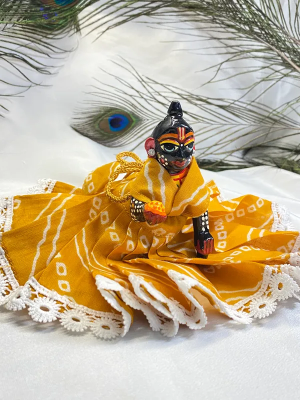 Laddu_Gopal_Summer_Cotton_Poshak_Mustard_Bandhanii