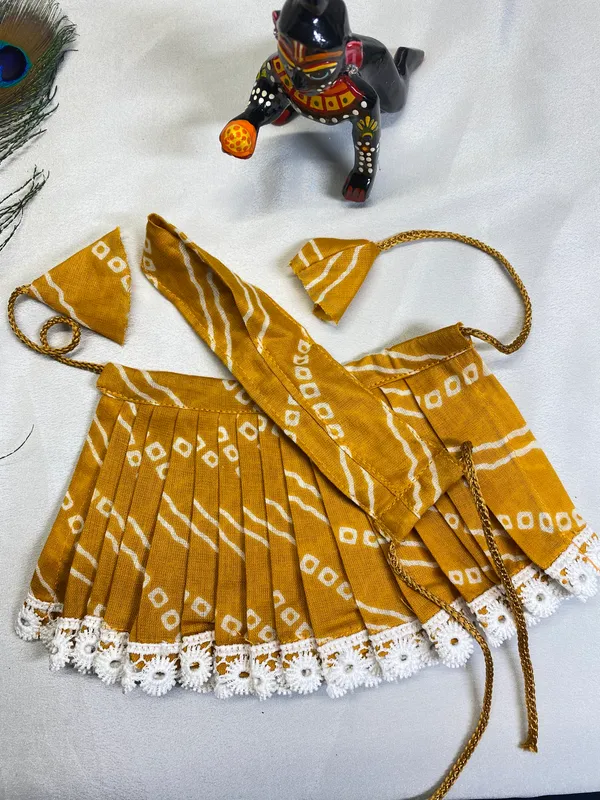 Laddu_Gopal_Summer_Cotton_Poshak_Mustard_Bandhanii