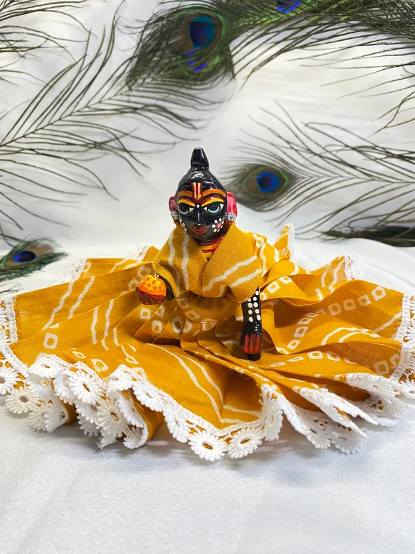 Laddu_Gopal_Summer_Cotton_Poshak_Mustard_Bandhanii
