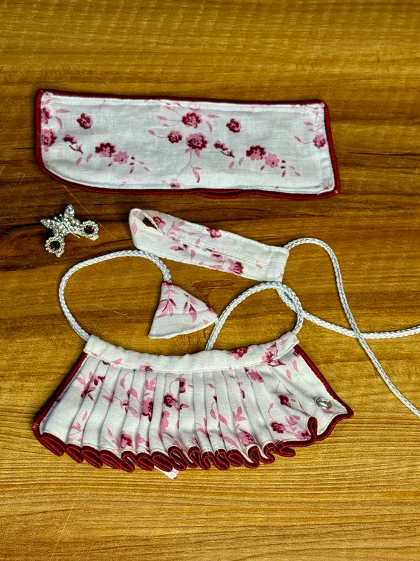 Bal_Radha_Summer_Spl_White_Maroon_Cotton_Poshak