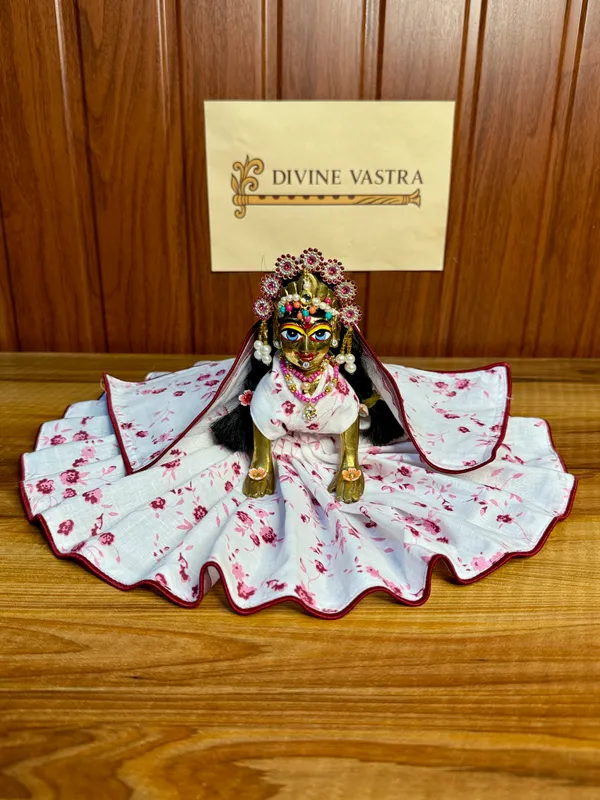 Bal_Radha_Summer_Spl_White_Maroon_Cotton_Poshak