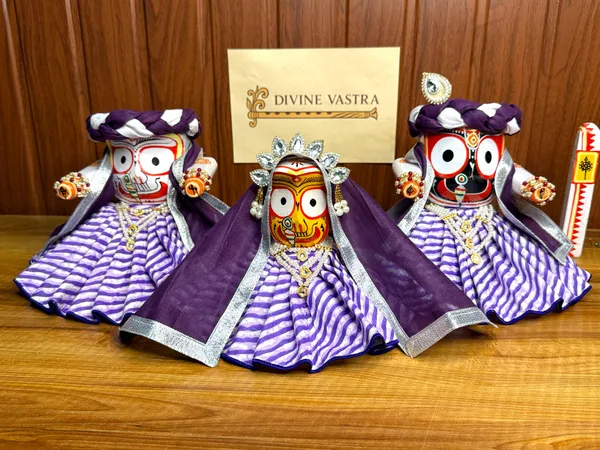Jagannath_Ji_Purple_Cotton_10_pc_Dress_Set