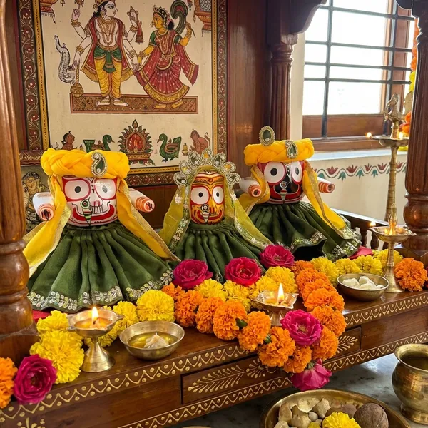 Jagannath_Ji_Green_Satin_10_pc_Dress_Set