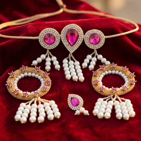 Jewellery_Set_(Pink_Set_B)_for_Jagannath_Ji_Family