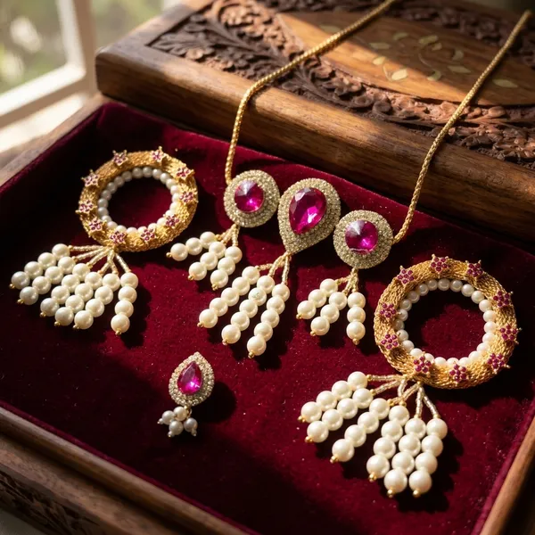 Jewellery_Set_(Pink_Set_B)_for_Jagannath_Ji_Family