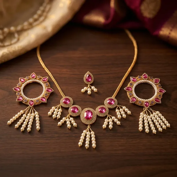 Jewellery_Set_(Pink_Set_C)_for_Jagannath_Ji_Family