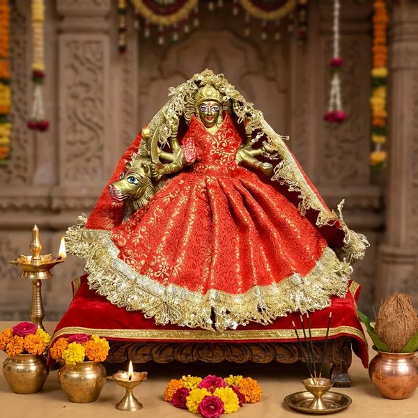 Mata_Rani_Navratri_Special_Bridal_Red_Poshak