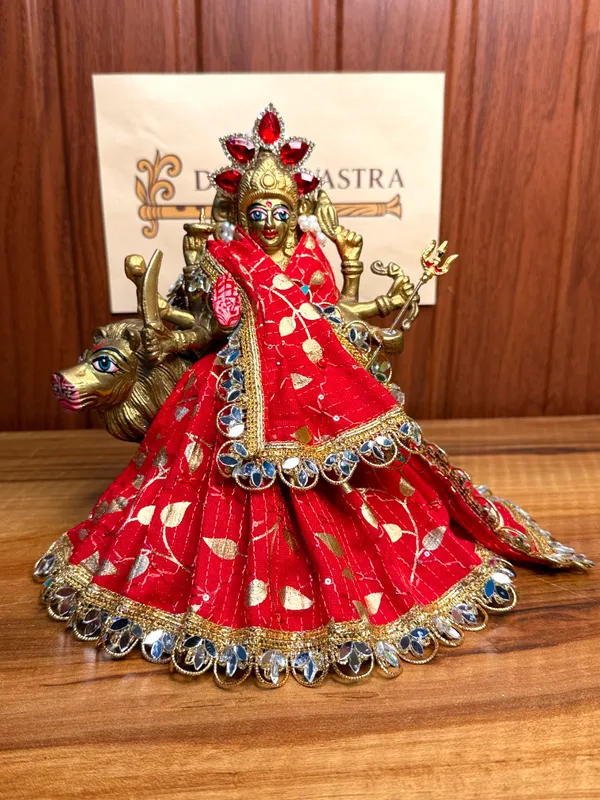 Mata_Rani_Navratri_Special_Red_Golden_Poshak