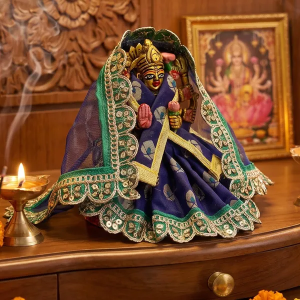 Mata_Rani_Dress_Blue_Neel_Varsha_Poshak