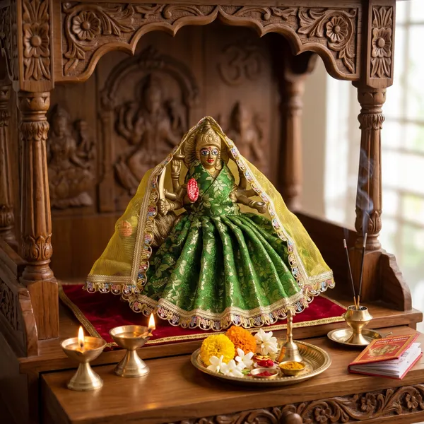 Mata_Rani_Dress_Green_Divya_Poshak
