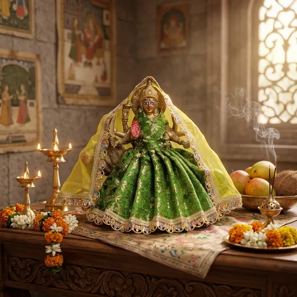Mata_Rani_Dress_Green_Divya_Poshak