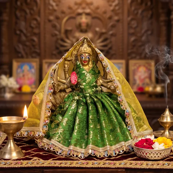Mata_Rani_Dress_Green_Divya_Poshak