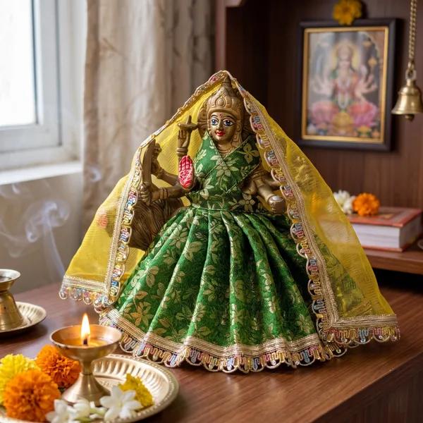 Mata_Rani_Dress_Green_Divya_Poshak