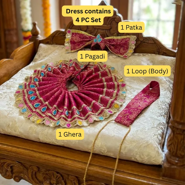 Diwali_Spl_Laddu_Gopal_Royal_Magenta_Dress