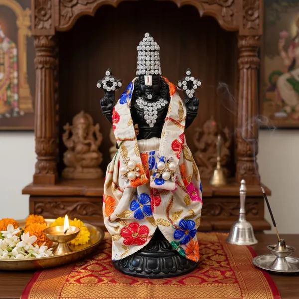 Off-White_Multi_Floral_Tirupati_Bala_Ji_Vastram_|_Dress