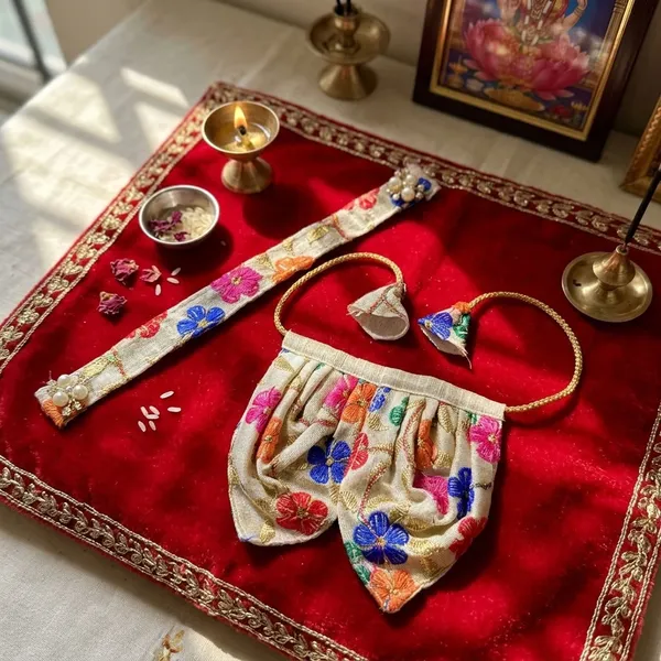 Off-White_Multi_Floral_Tirupati_Bala_Ji_Vastram_|_Dress