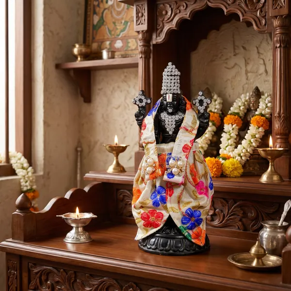 Off-White_Multi_Floral_Tirupati_Bala_Ji_Vastram_|_Dress