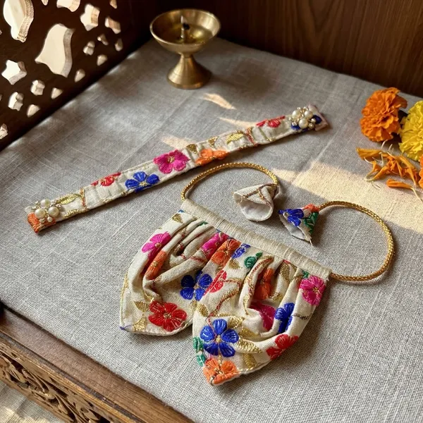 Off-White_Multi_Floral_Tirupati_Bala_Ji_Vastram_|_Dress