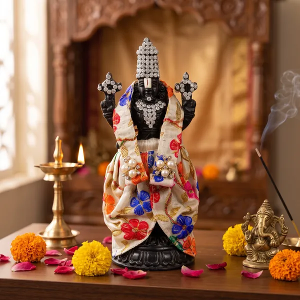 Off-White_Multi_Floral_Tirupati_Bala_Ji_Vastram_|_Dress