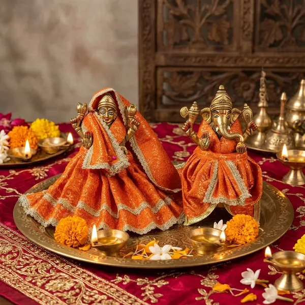Orange_Lakshmi_Ganesh_Ji_Poshak