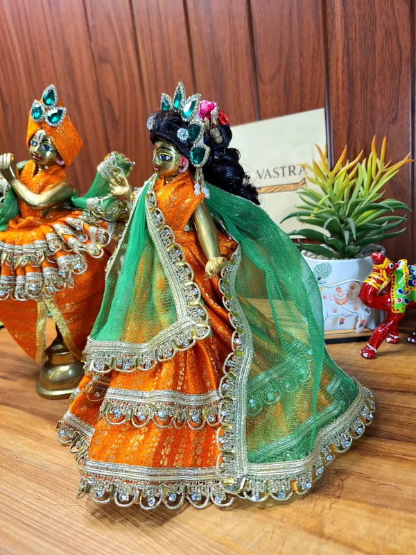 white christmas dresses Raktamohana Radha Krishna Dress – Devastram main image 0