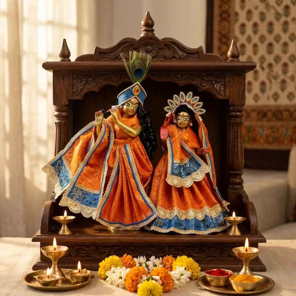 Radha_Krishna_Orange_|_Blue_Dress