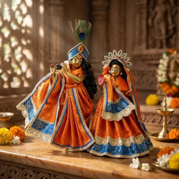 Radha_Krishna_Orange_|_Blue_Dress