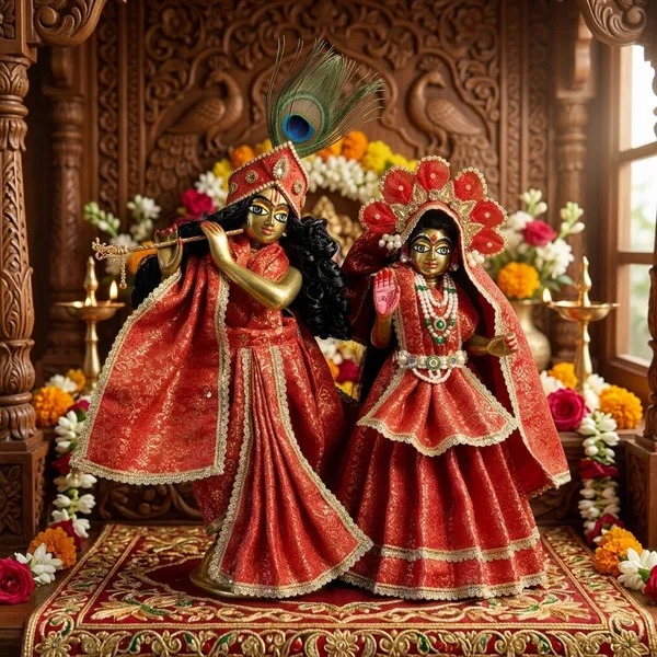 Radha_Krishna_Red_Dress_Set