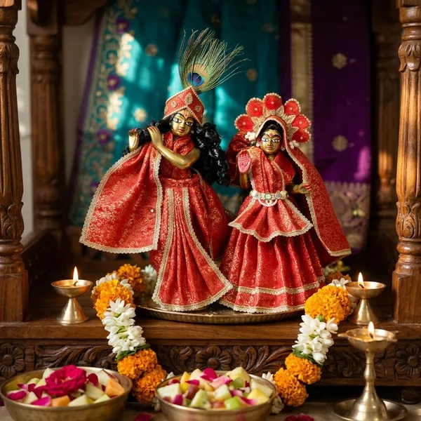 Radha_Krishna_Red_Dress_Set